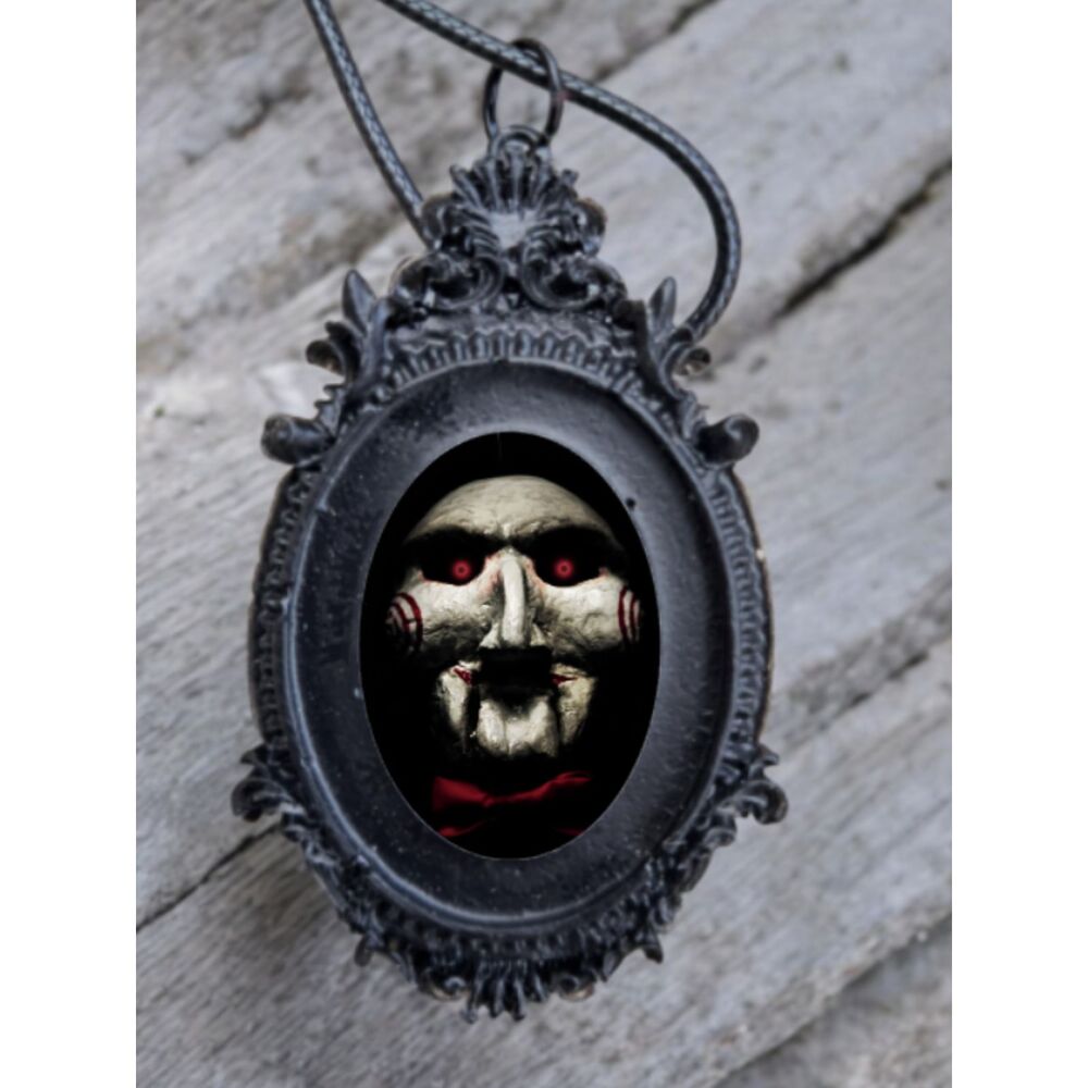 Saw Pendant Jigsaw Necklace Gory Horror Movie